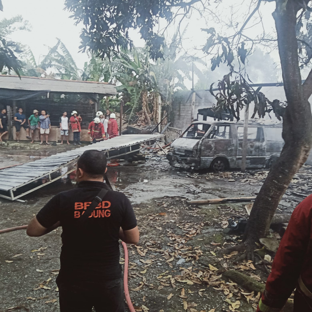 Kebakaran Gudang di Jalan Kamboja, Banjar Taman, Desa Darmasaba, Kecamatan Abiansemal Tanggal 14 Jan 2023